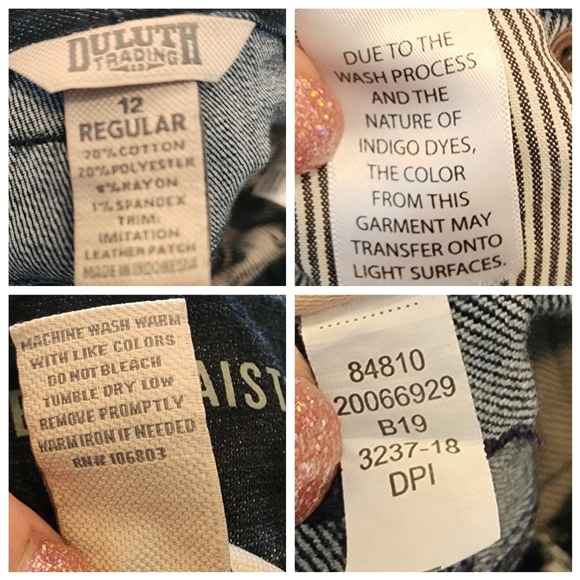 Duluth Trading Double Chapped work denim skinny leg darkwash Jeans. Size 12. - Picture 4 of 16